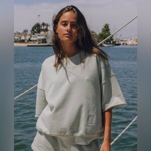 NWT Harbor Cropped Sleeve Crew and Super Shorts Set